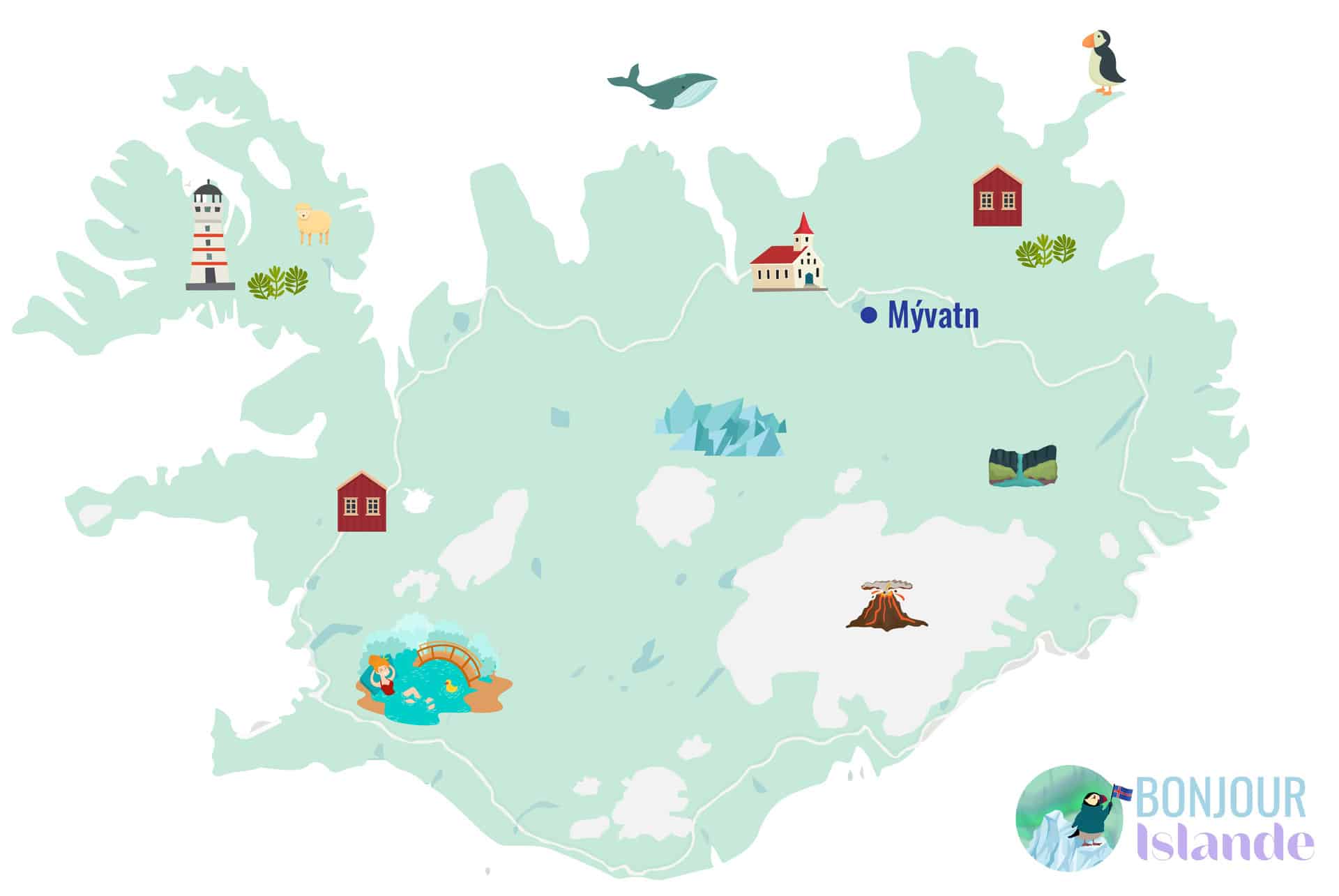map lac myvatn islande