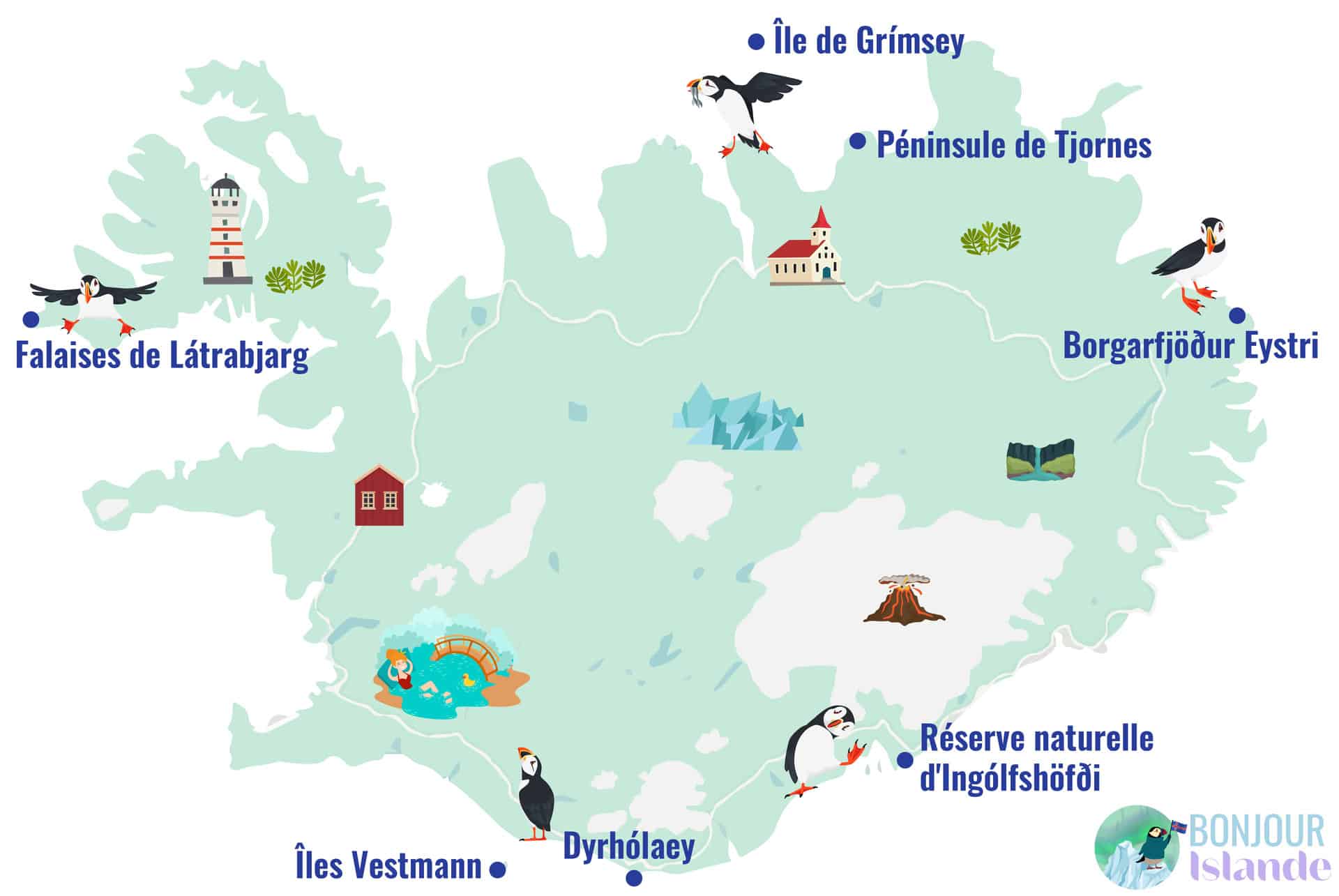 map observation macareux islande