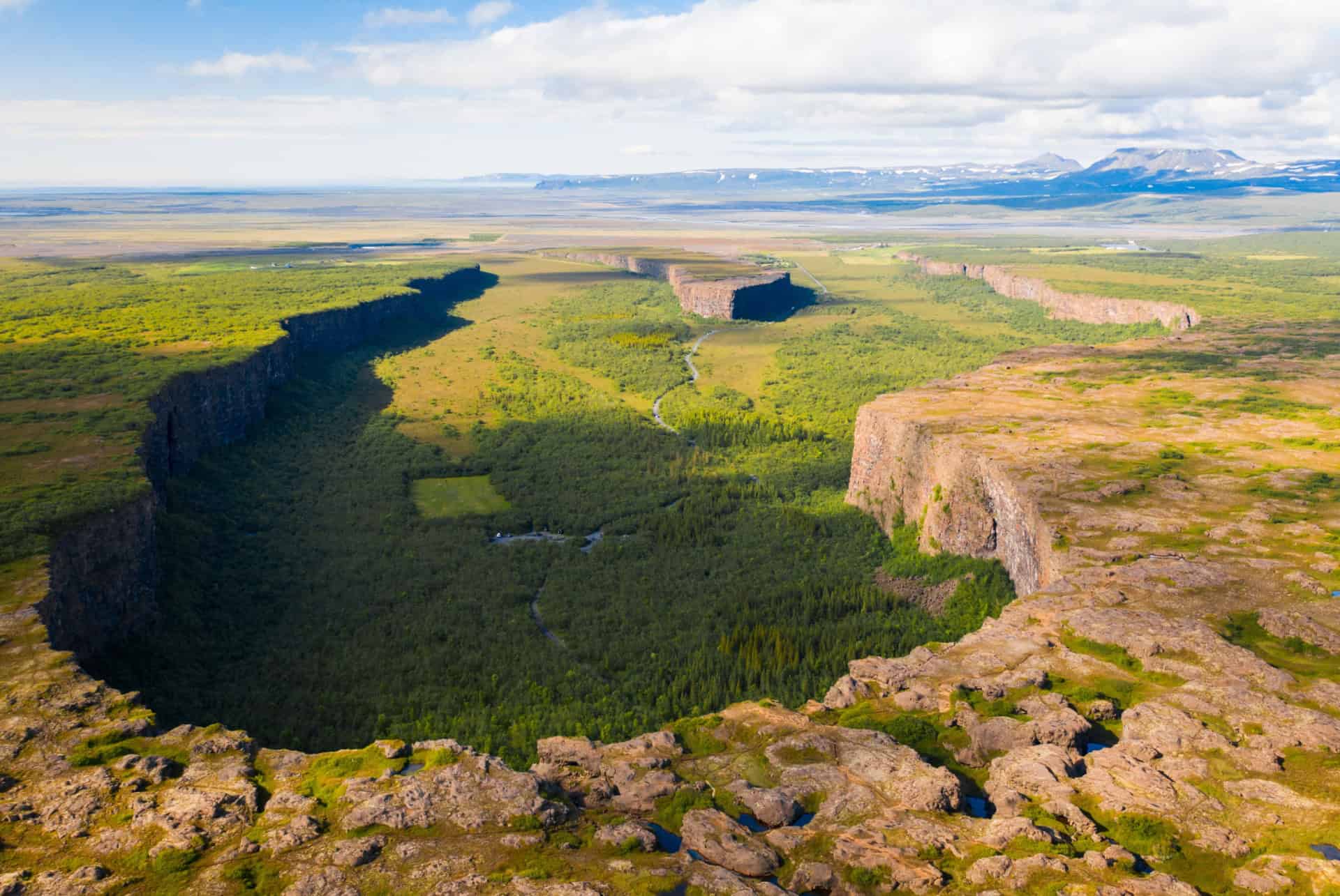 cascade d'asbyrgi cercle de diamant en islande
