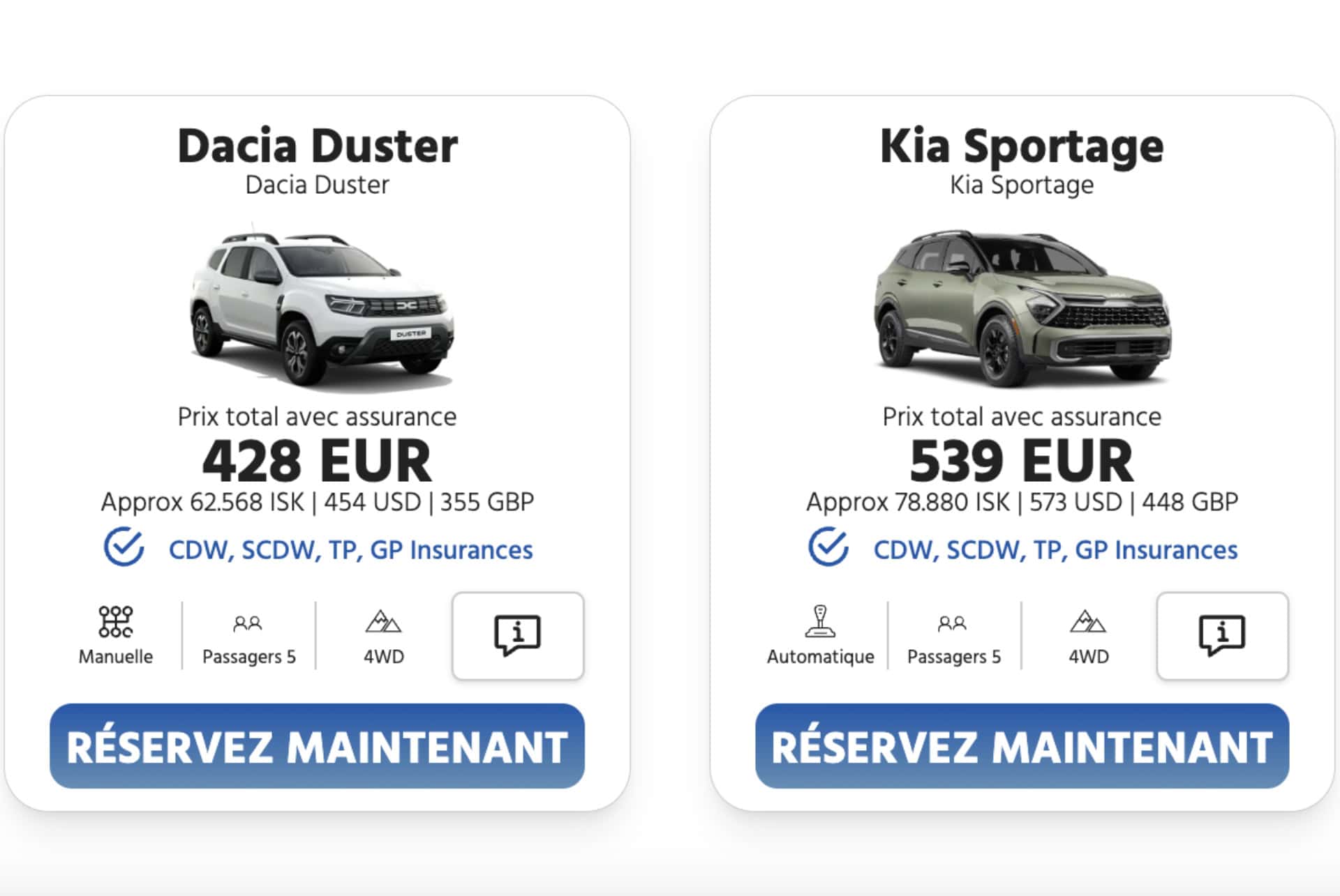 exemple de location 4x4 en islande