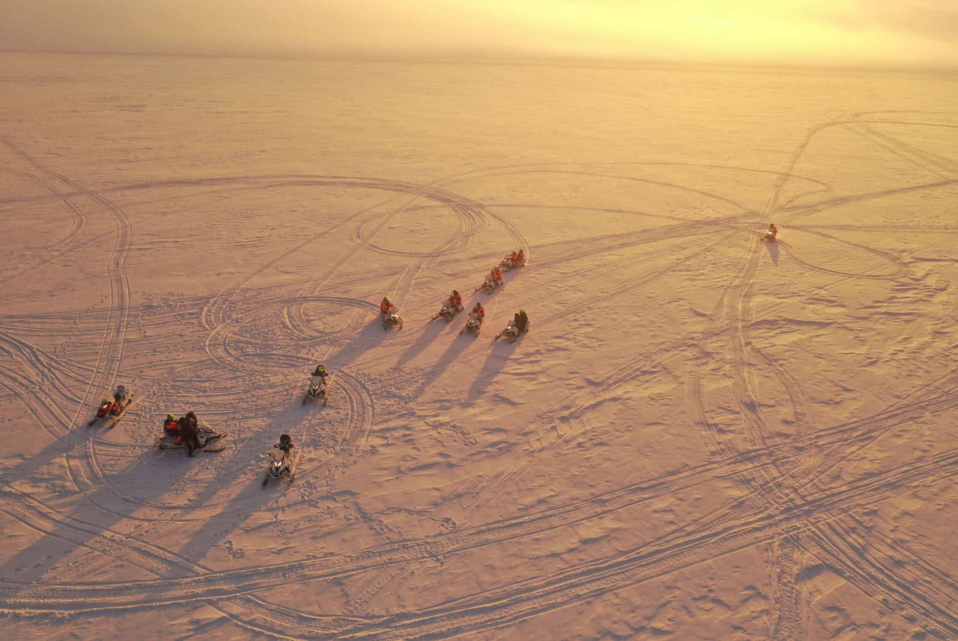 motoneige sur le langjokull