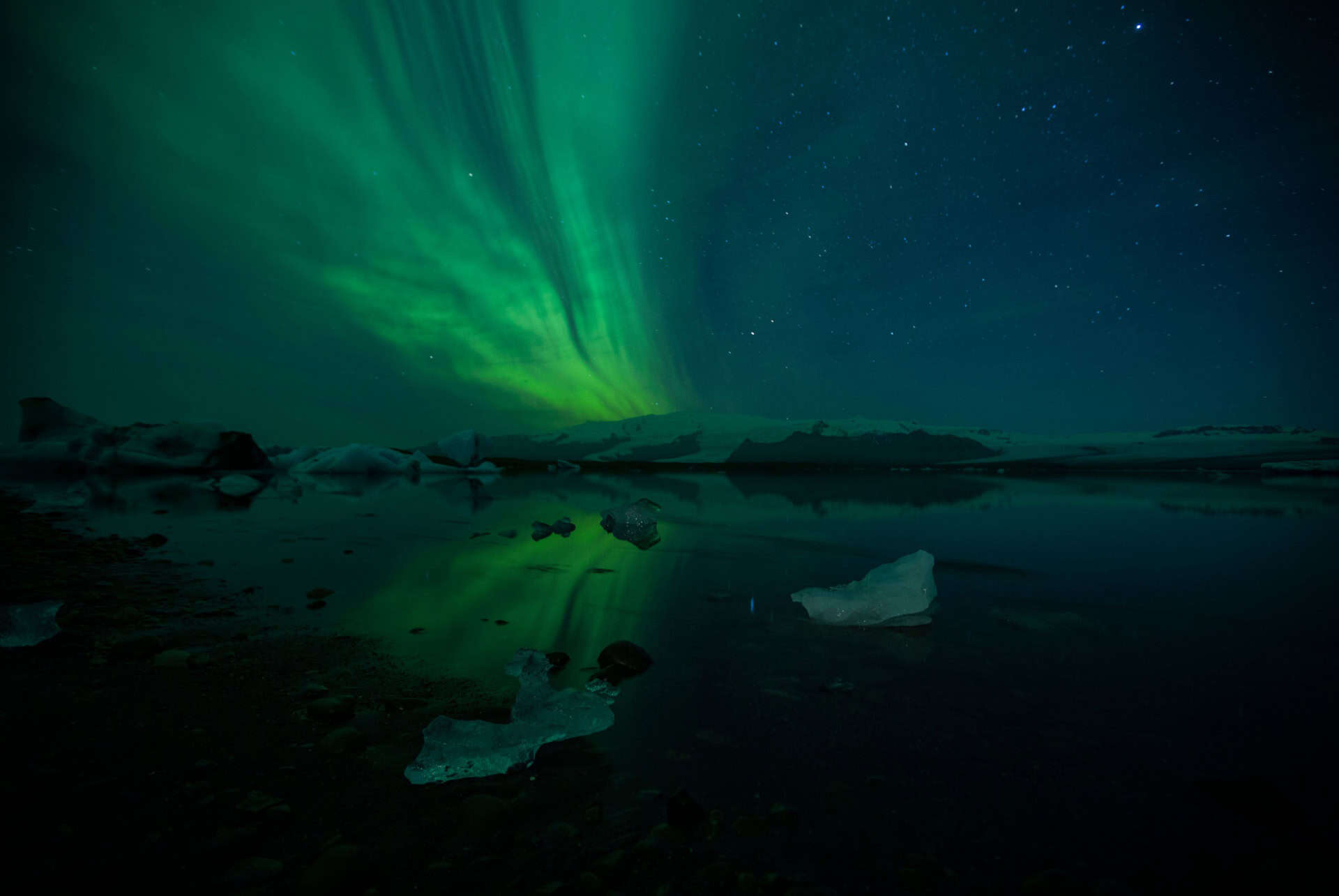 aurores boreales plage de diamant