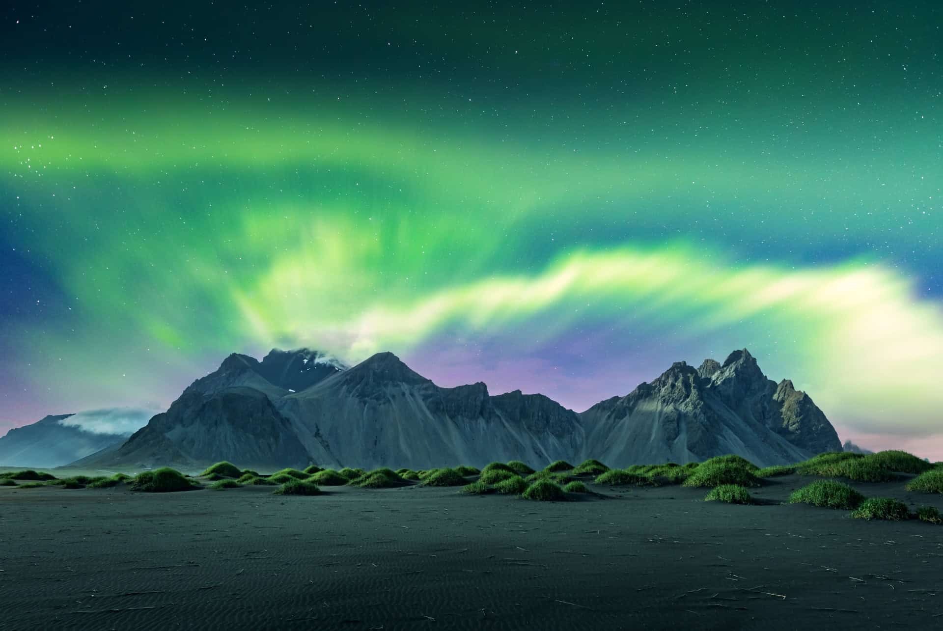 aurores boreales penisule stokksnes aurores boreales penisule stokksnes