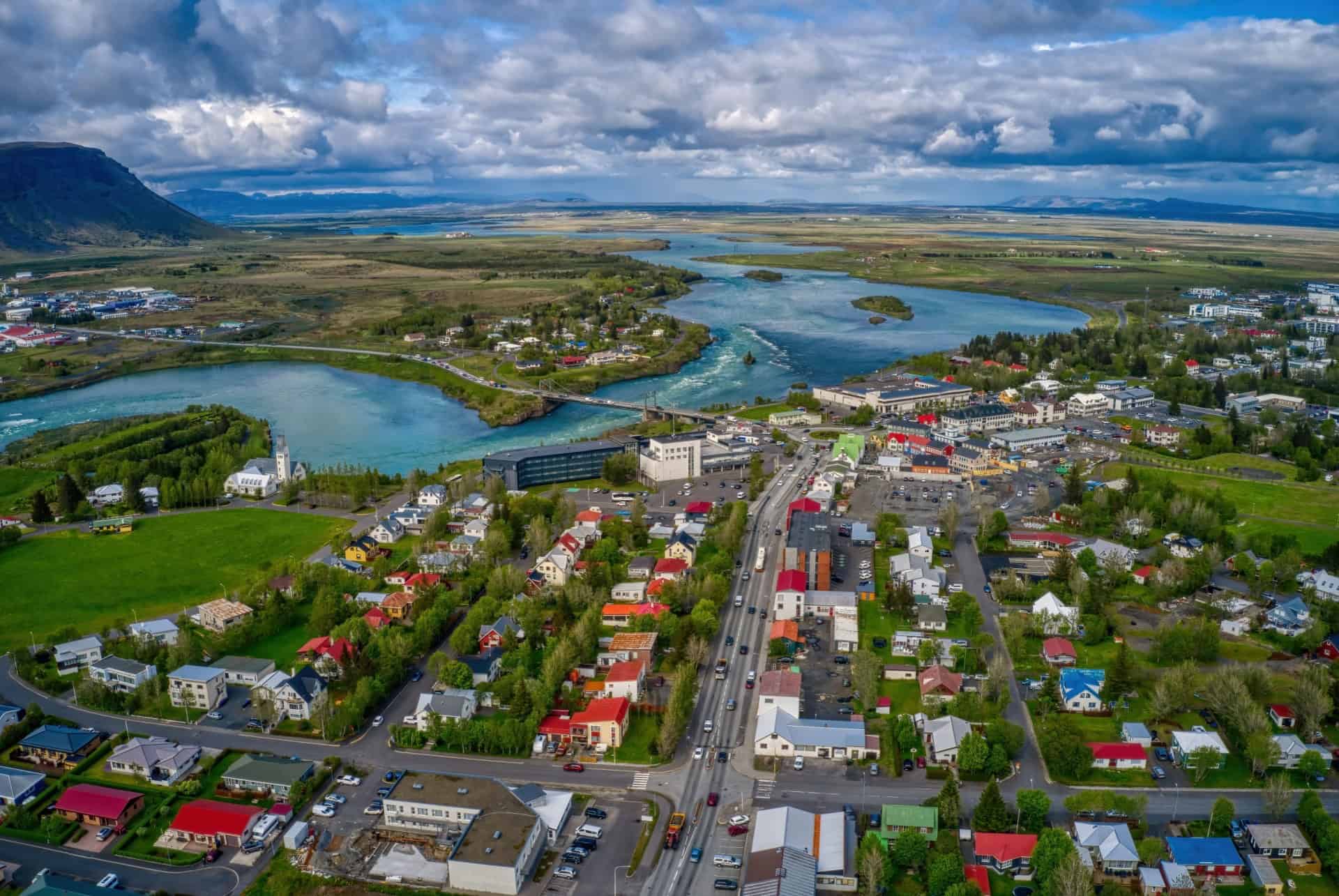 selfoss vue aerienne